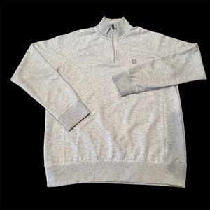Chaps Classic Light Gray 1/4 Zip Pullover Sweater Size Medium
